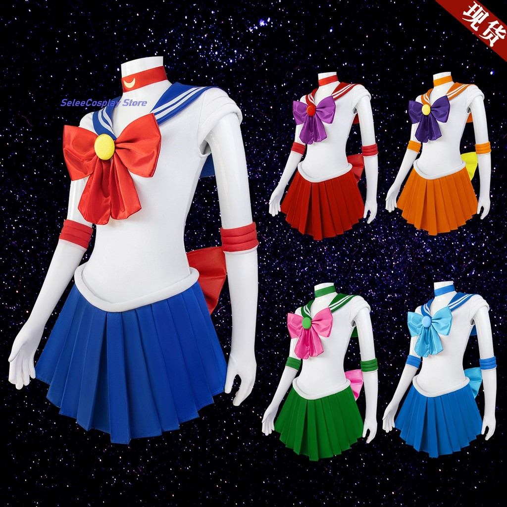 Anime Adults Kids Cosplay Sailor Anime Moon Costume Wig Manga Tsukino Usagi Dress Halloween Costumes