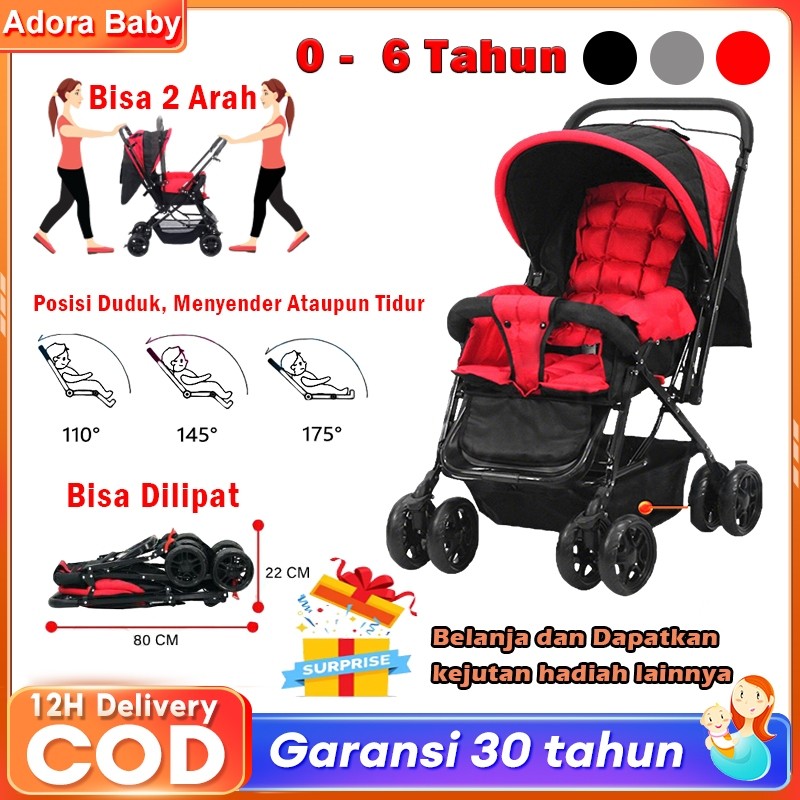 [Garansi 30 Tahun] BEIGE Stroller bayi Lipat Travelling Ringan Dan Mudah Dibawa Troli Bayi