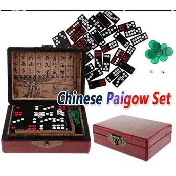 Mainan Chinese Pai Gow Paigow Tiles Set Casino for Gambling Love