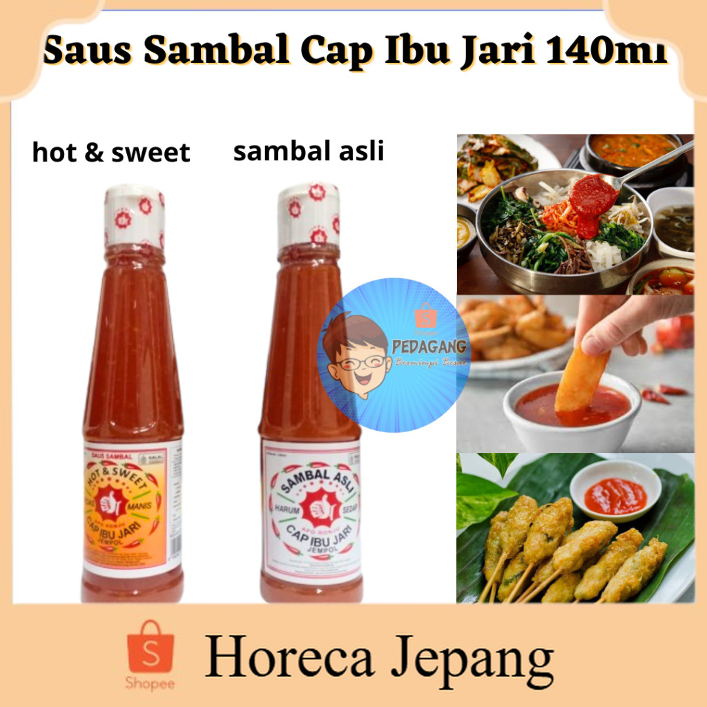 

Saus Sambal Cap Ibu Jari 140ml/ Sambel Asli Cap Ibu Jari /SAMBEL/SAMBAL/SAOS SAUS SAMBAL CAP JEMPOL IBU JARI/ Saus Sambail HALAL