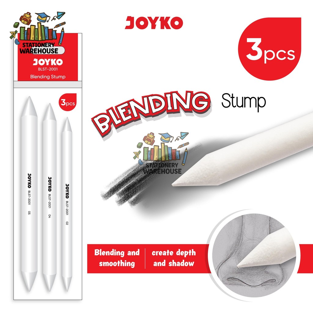 

Blending Stump JOYKO Paper Stump BLST-2001 isi 3 Ukuran