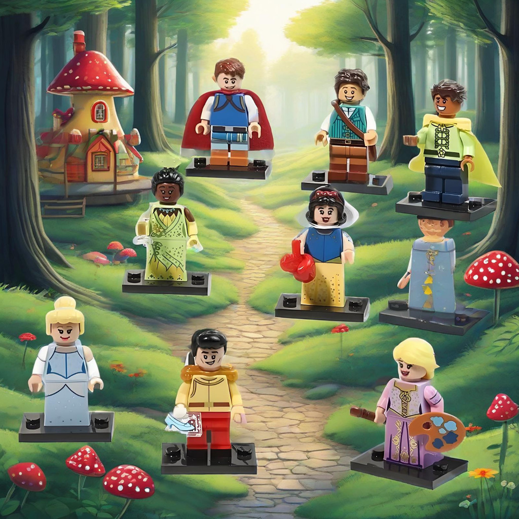 

8pcs/set Snow White Cinderella Mouse Mini Figure Building Blocks Boys and Girls Toys Birthday Gifts Playtime Decoration