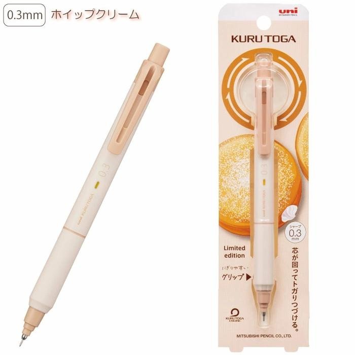 

Uni Kuru Toga KS Donut Flavor Series Mechanical Pencil 0.5mm Kurutoga Pensil Mekanik Limited Colors - 0.3 Whip Cream