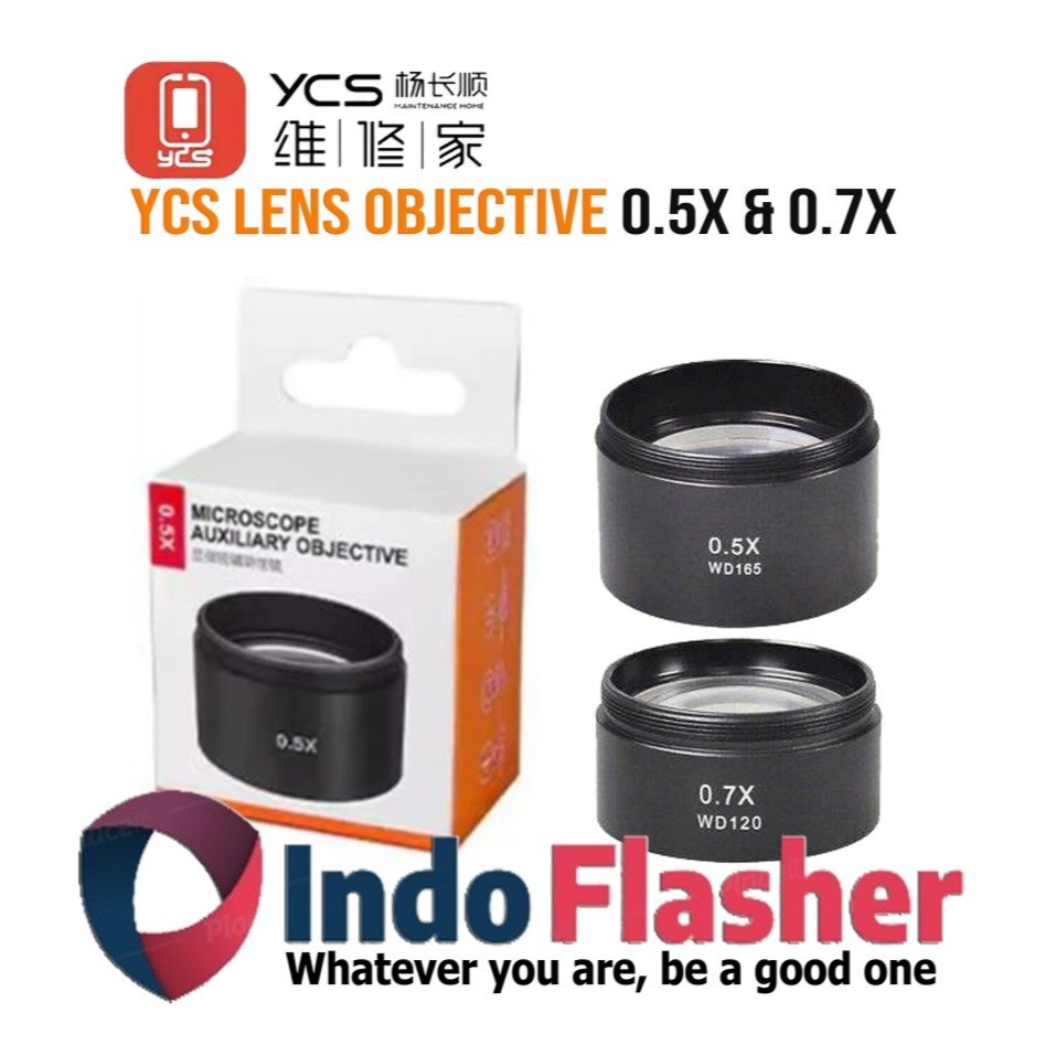 YCS Lens Microscope Objective 0,5X and 0,7X Lensa YCS Lensa 0.5X Lensa 0.7X Universal