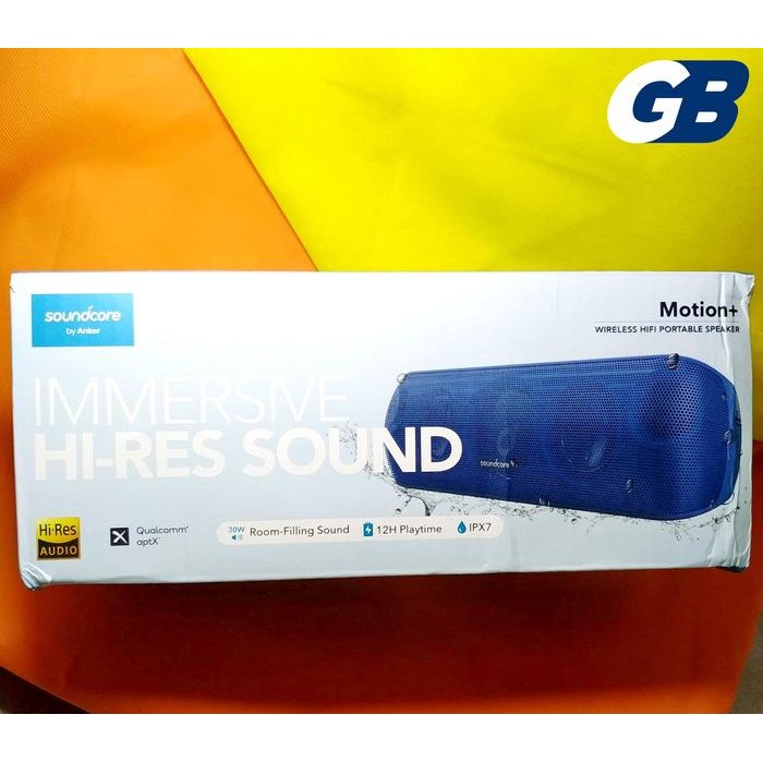 Anker Soundcore Motion Plus + Wireless Portable Bluetooth Speaker IPX7 - Biru