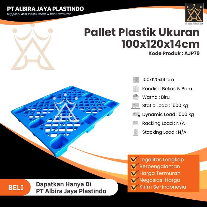 

Pallet Plastik Baru & Bekas 100x120x14 cm [AJP79]