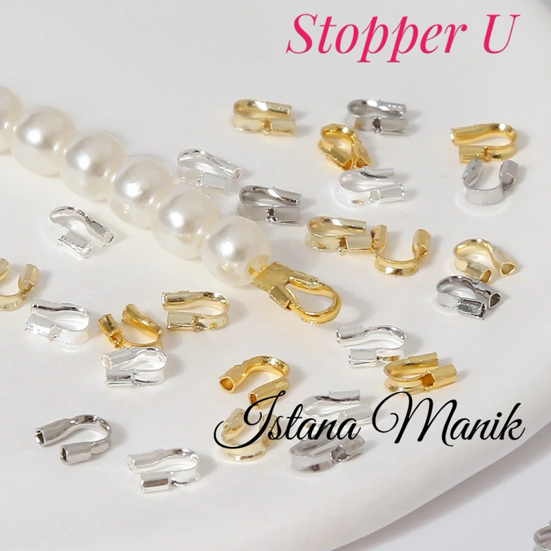 Stopper Konektor U Stoper Lengkung DIY bahan DIY meronce manik