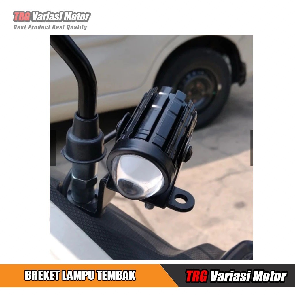 Dudukan Lampu Tembak Motor Breket Lampu Tembak Motor Hitam Universal Bahan Besi