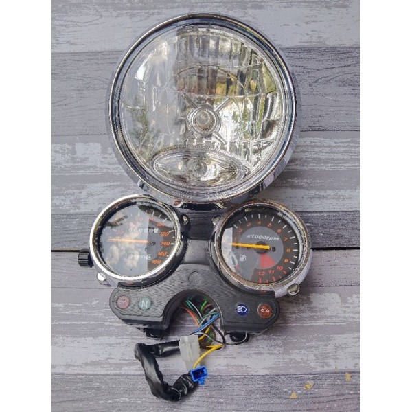 paket lampu depan bulat rx king new set spedometer