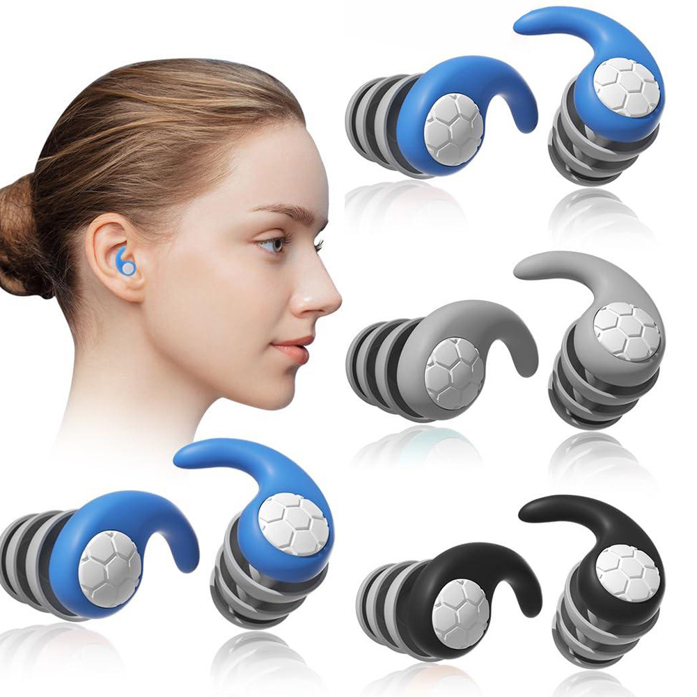 Silicone Ear Protection Earplugs Sound Insulation Anti-Noise Earplugs Washable Swimming Ear Plug for