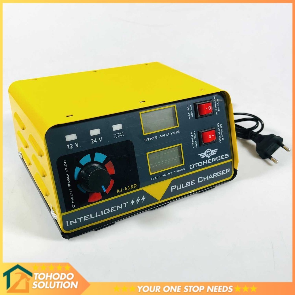 OTOHEROES Charger Aki Mobil Intelligent Battery Charger 12V/24V - AJ-618D