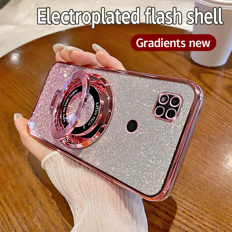 HP Soft Silikon Case Redmi 9C Casing  Untuk Xiaomi Redmi9C Casing berkilau Berlapis bening Phone Cov