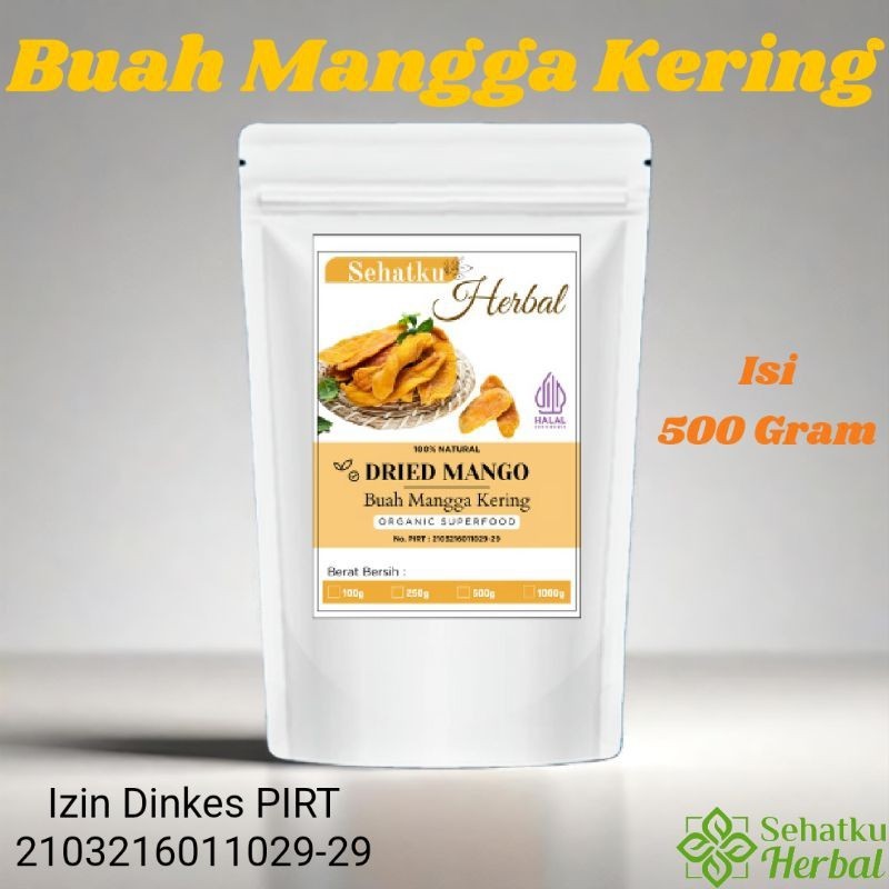 

SEHATKUHERBAL Dried Mango : Buah Mangga Kering isi 500 Gram