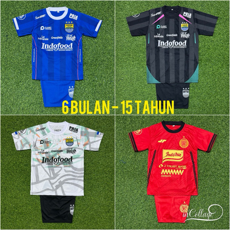 SETELAN BAJU BOLA ANAK TERBARU / JERSEY BOLA TERMURAH PERSIB BANDUNG / PERSIJA