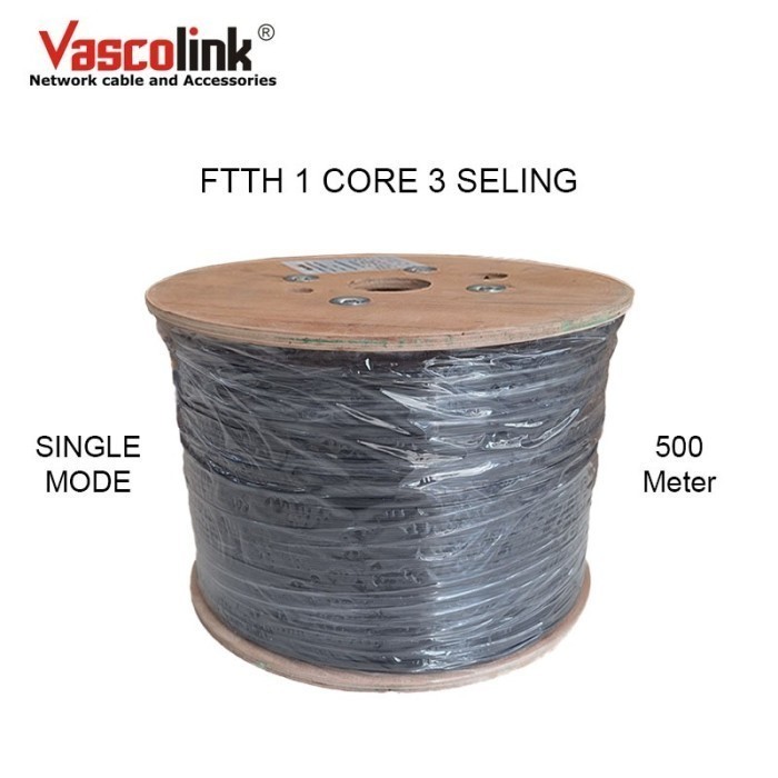 Kabel Fo 1Core / 2Core / 4Core 3Seling 500 Meter SM Vascolink