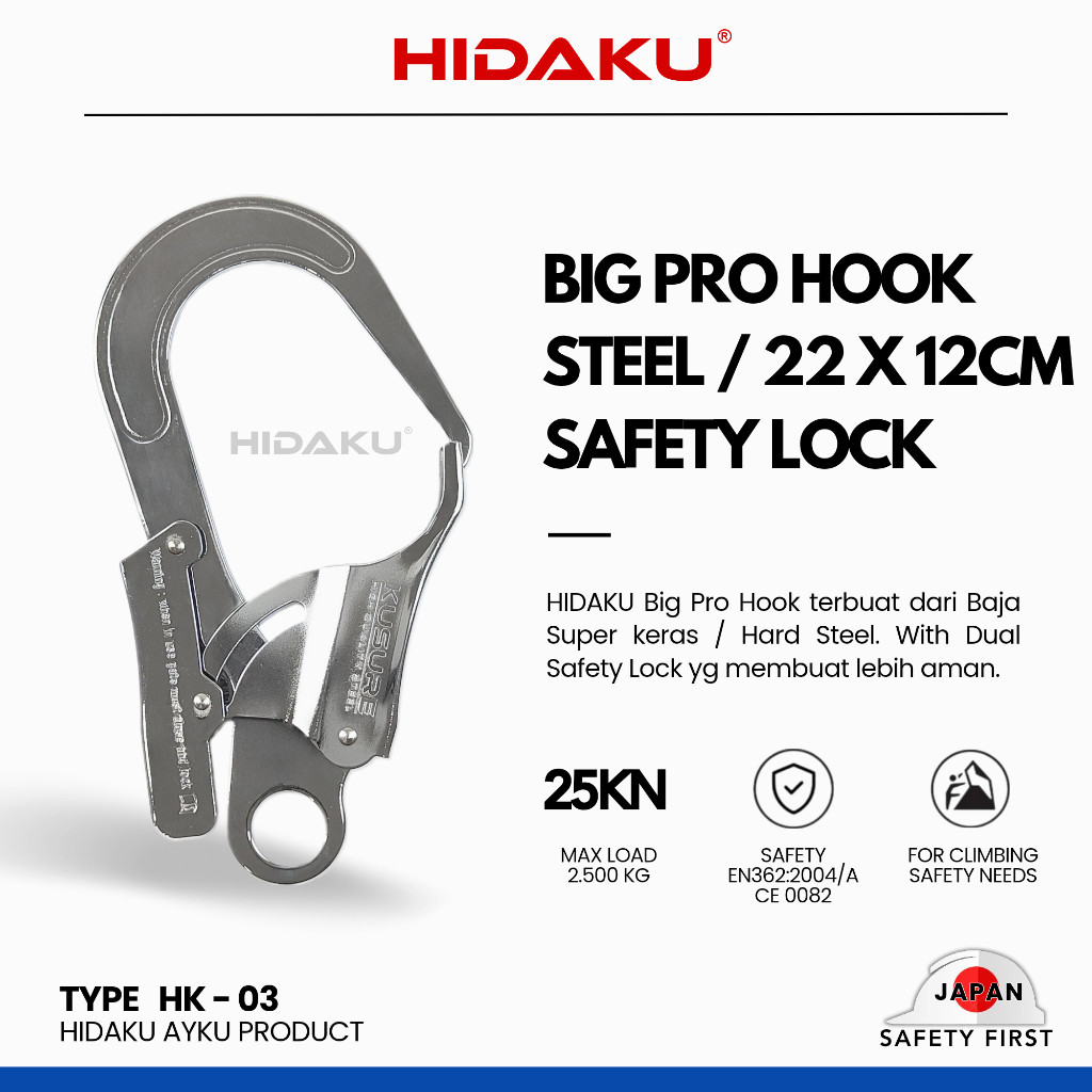 HIDAKU Big Hook type HK-03 / Safety Hook / Snap Hook / Carabiner Besar