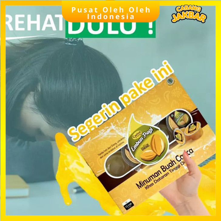 Buah Carica Manisan Segar Merk Embun Pagi Isi 1 Box Isi 12 CUP Pepaya Dieng Oleh Oleh Khas Wonosobo 