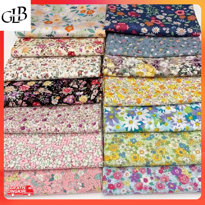 Macam baju / Kain murah kiloan motif 1kg dapat 6 - 7 Meter cocok untuk tunik dres gamis kebaya dll /