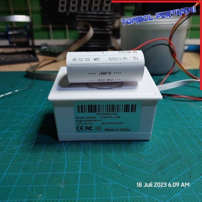 Modul Printer Thermal TTL untuk CPU pom mini + SOCKET KABEL