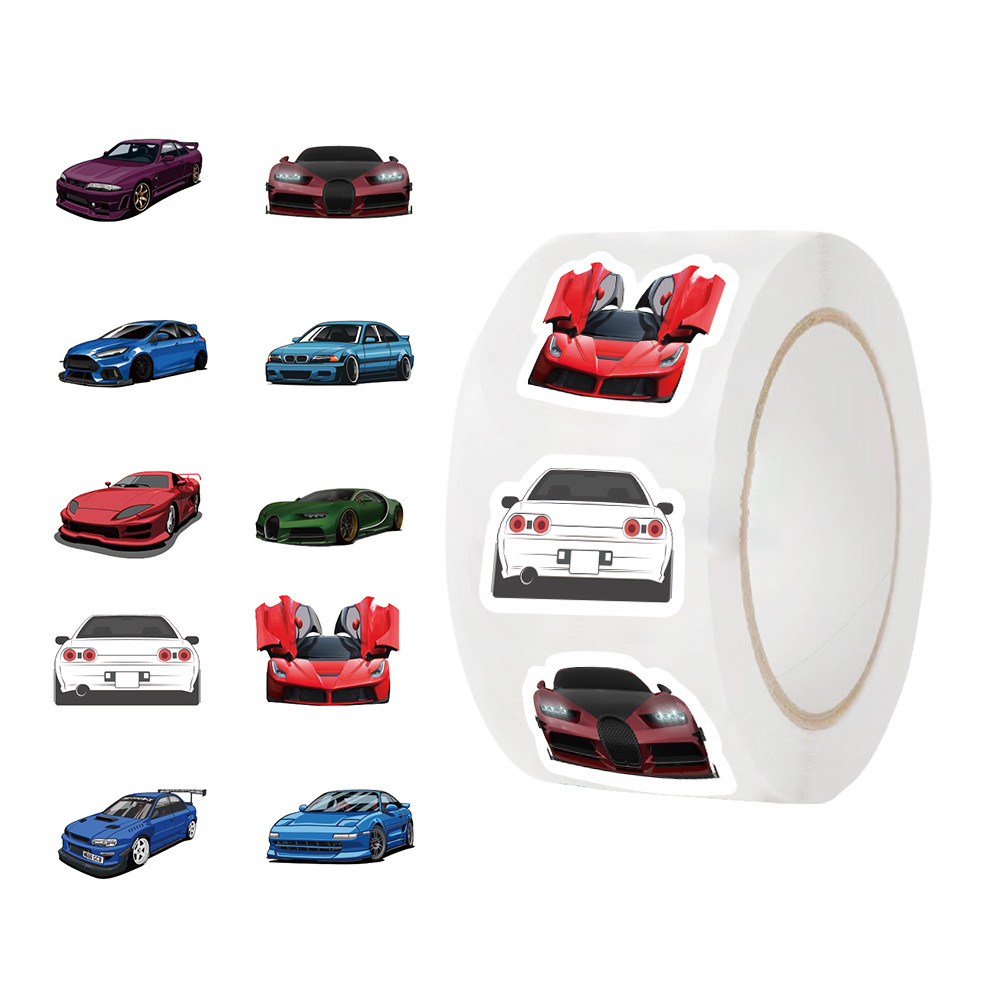 

500pcs Cute Cartoon Cars Stickers Children Reward Label Encouragement Scrapbooking Decoration Stationery Sticker