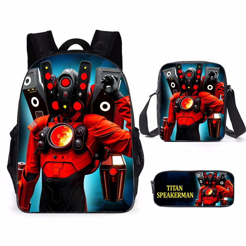 

Skibidi Toilet Titan Speakerman children's backpack boy School Bag For Teenage kids Backpack Anime Travel Backpack Pencil bag