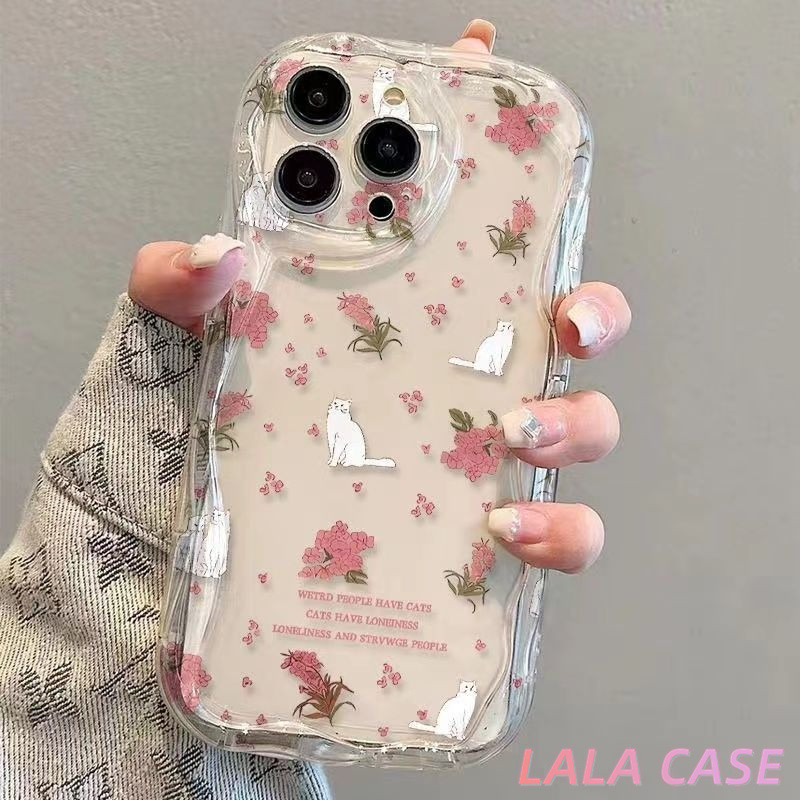 case OPPO bunga merah muda Casing ponsel cocok untuk OPPO A94 Softcase Macaron F17PRO A58 4G 5G Casi