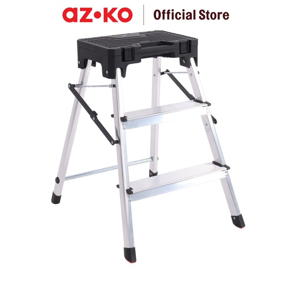 AZKO Fixsteps 65.4 cm Tangga Lipat Aluminium 3 Steps Ladder Foldable Ladder Tangga Pijak Tangga Dapu