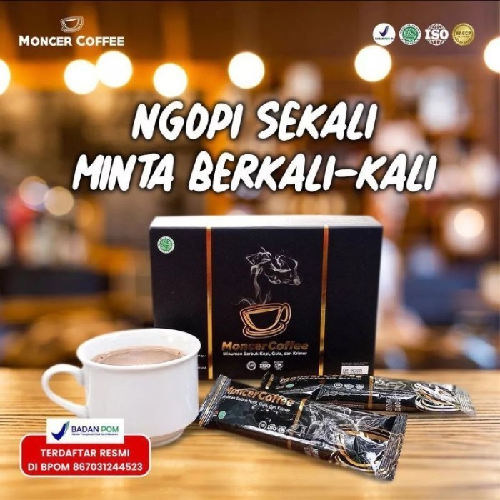 

1 box 8 sachet Monceer Coffee Original - Bikin PAPA Gasspolll Terus