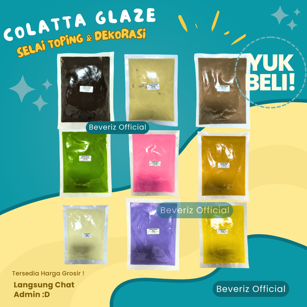 

BEVERIZ Colatta REPACK Glaze All Variant - Selai GLazing Topping siap pakai untuk Donat 250 Gram {BISA COD} { Tersedia Harga Grosir}