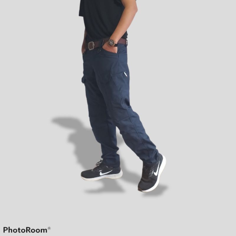 GMCSTORE.ID Celana Cargo Pria PDL Cargo Blek Howk PDL Navy Black / Celana Satpam /Celana Damkar