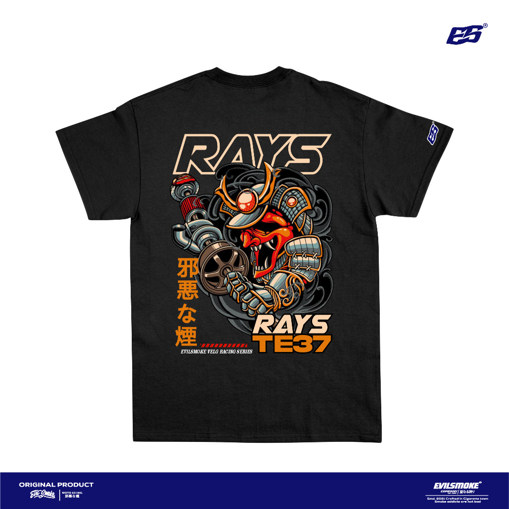 Kaos Velg te37 rays  evilsmoke kode TE37 01 free random merchandise