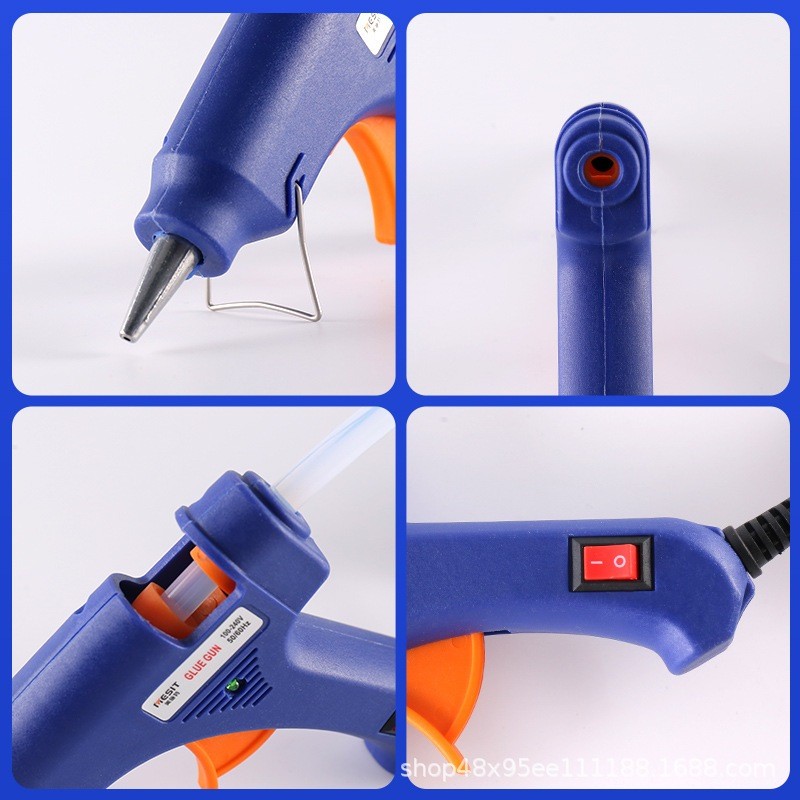 

BOBOMARTS GUN PISTOL LEM TEMBAK HOT MELT GLUE GUN ON OFF 20/60WATT GLUE GUN MURAH