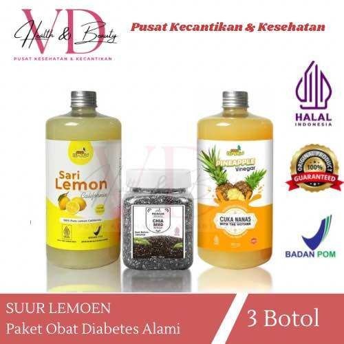 

Paket Diet Detox 3n1 Cuka Nanas 500ml Sari Lemon 500ml dan Chia Seeds 150gram By Suur Lemoen ID