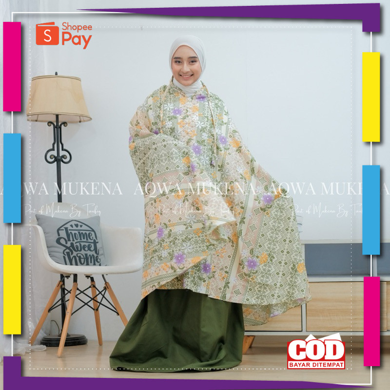 [PREMIUM ORIGINAL] Mukena Chayra Series By Mukena by Taufiq | Mukena Traveling Medium Pouch Motif | 