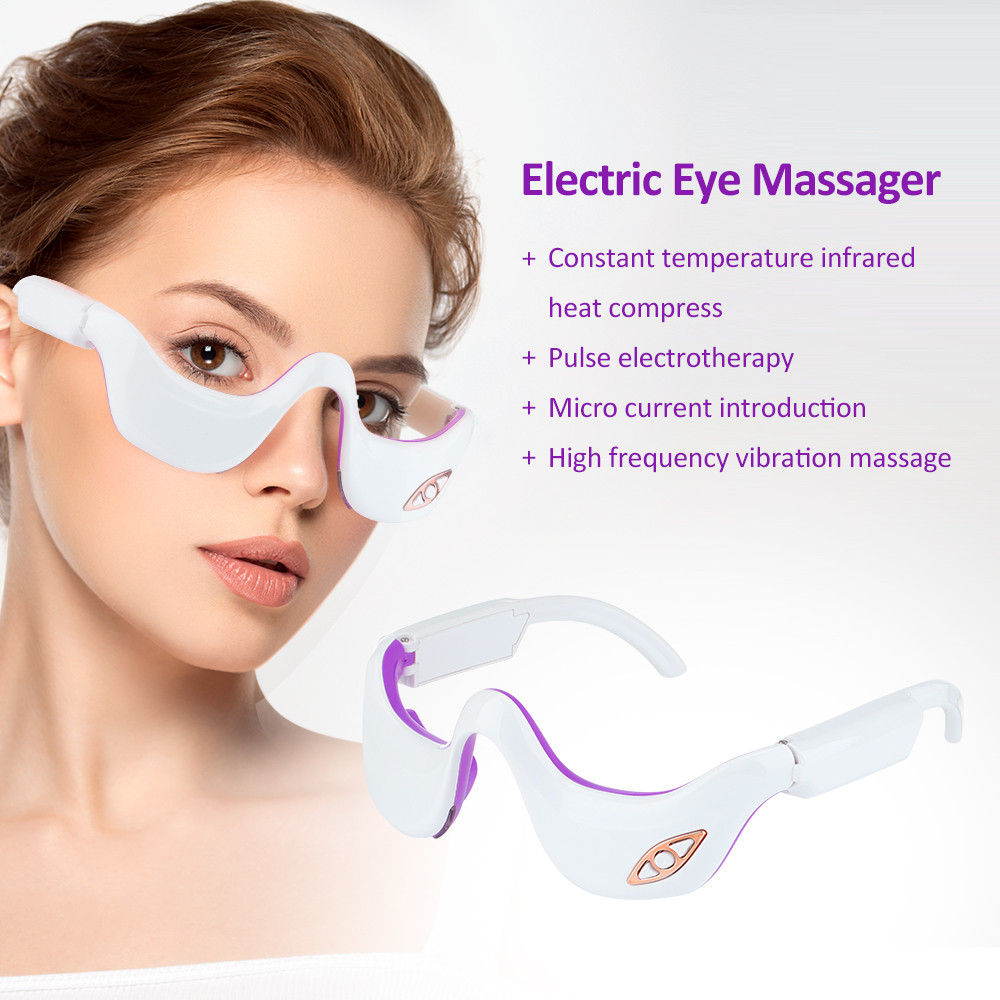 3D EMS Eye Massager Relieves Eye Fatigue Eyes Massage Glasses Eye Fatigue Relief Massager Heating Th