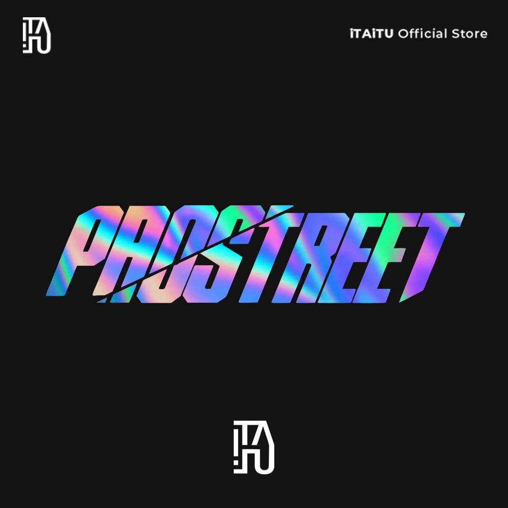 ( ISI 2 PCS ) - STIKER CUTTING MENYALA "PROSTREET" HOLOGRAM REFLEKTIF STIKER MOTOR Motorcycle
