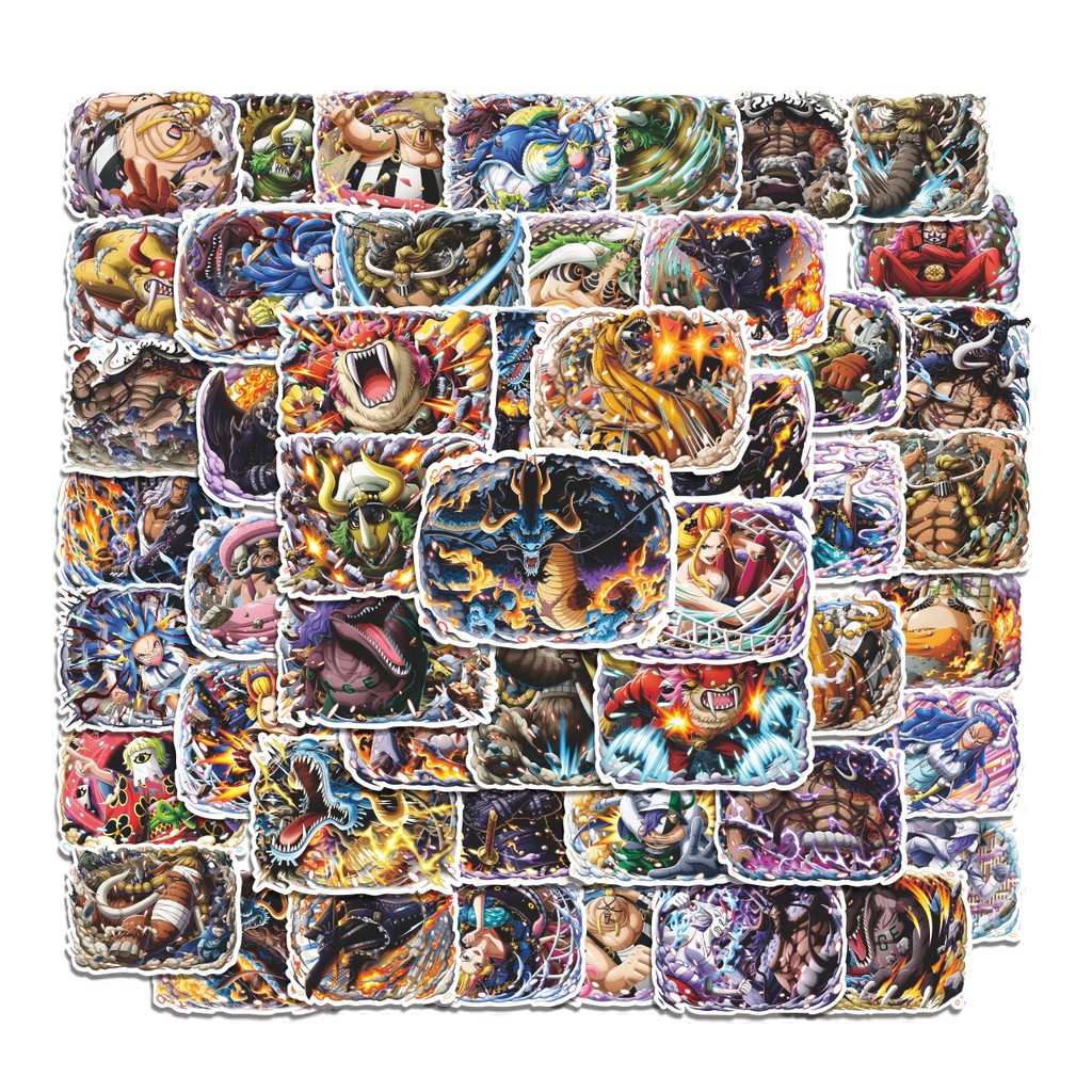

COD 50 Pcs Stiker The Beasts Pirates Kaido Emperor Lucu Anti Air Untuk Dekorasi Notebook Sepeda Skateboard Handphone DIY