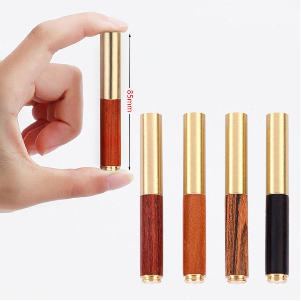

Metal Brass Pocket Pen High Quality Sandalwood Quick-drying Gel Pen Mini Fountain Pen Gifts