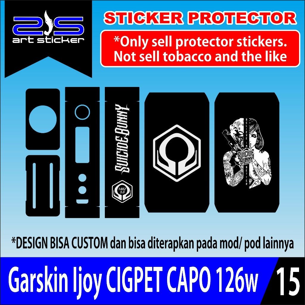 

Stiker CAP0 Suicide UV Varnish Printing garskin premium