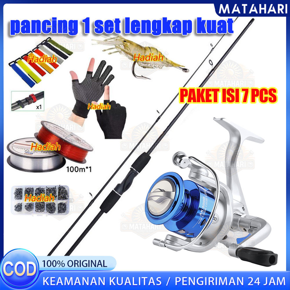 D00L 1.65M/1.8M/2.1M/2.4M Joran Pancing Set 15 Kg Reel Pancing Murah Kuat Power Pancing Set /pancing