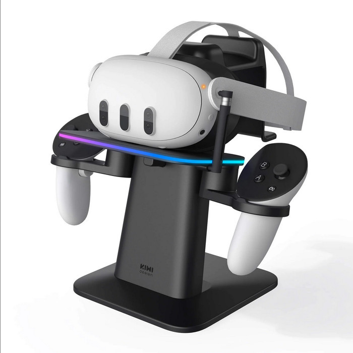 ✨LARIS✨ -Kiwi Design RGB Vertical Charging Stand for Quest 3/Quest 2/Quest Pro