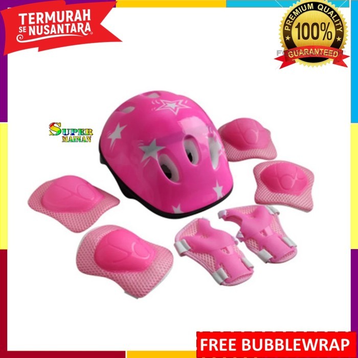 Helm Sepeda Anak 3 4 5 6 7 Tahun Laki Laki Perempuan Free Dekker Set
