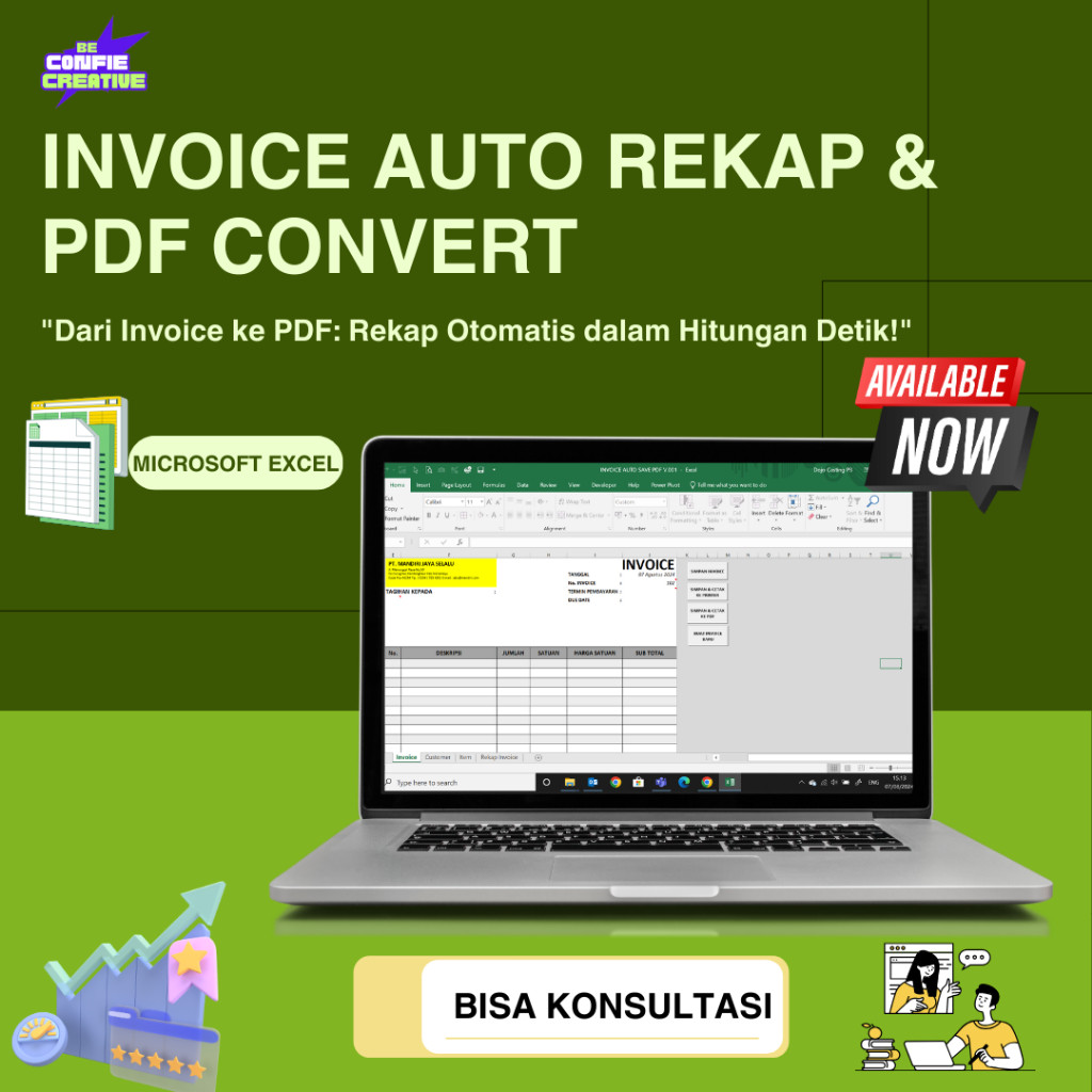 Aplikasi Invoice Faktur Penjualan Surat Jalan Otomatis Rekap Excel