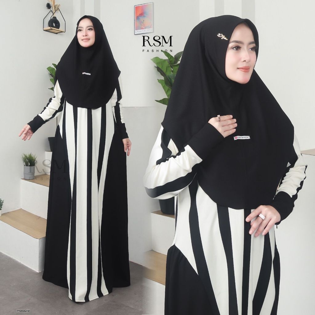 AD56TY vanisa set kerudung gamis terbaru gamis terkini