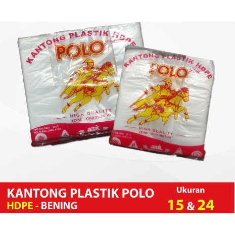 Kantong Bening POLO 15&24 - Kantong Plastik Kresek Polo Bening HDPE - Ukuran 15 & 24
