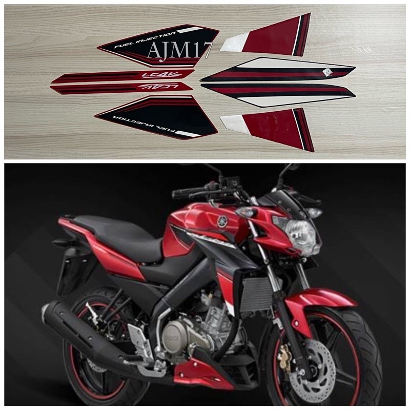 STIKER STRIPING MOTOR VIXION 2015 MERAH barang baru non original kualitas terbaik