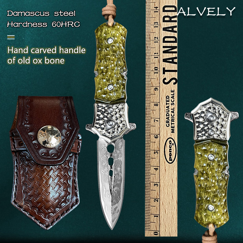 High hardness VG10 Damascus steel folding knife outdoor camping hunting knife mountaineering travel 