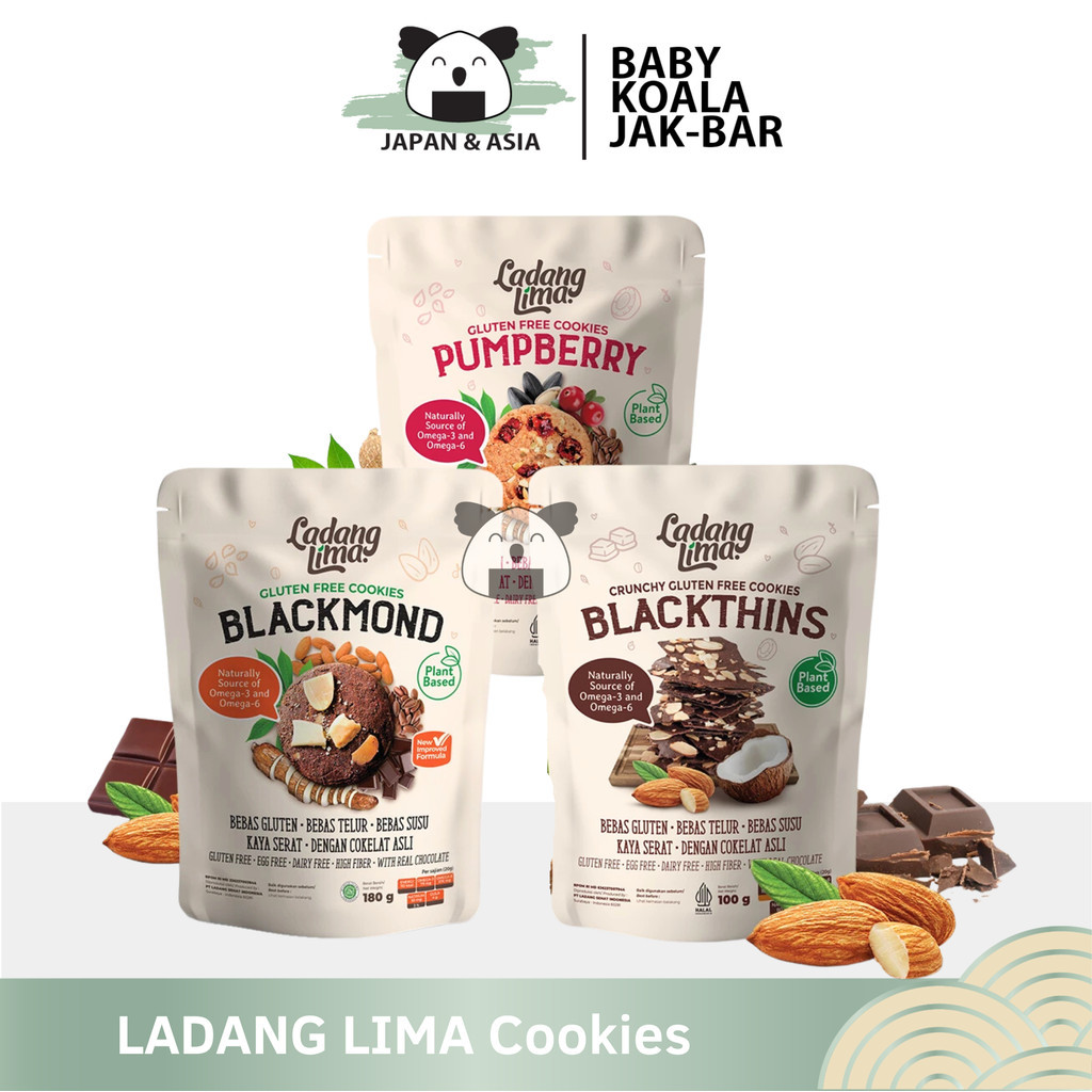 

LADANG LIMA Healthy Cookies 180 g Halal | Blackthins Pumpberry Blackmond - BKJ