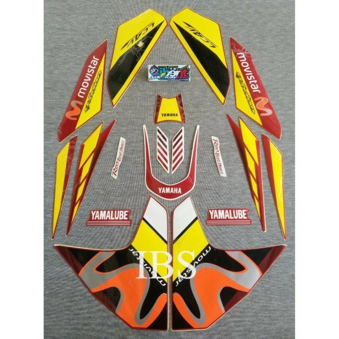 STRIPING VIXION 2015 MOVISTAR MERAH KUNING LIS YAMAHA STIKER POLET STIKER