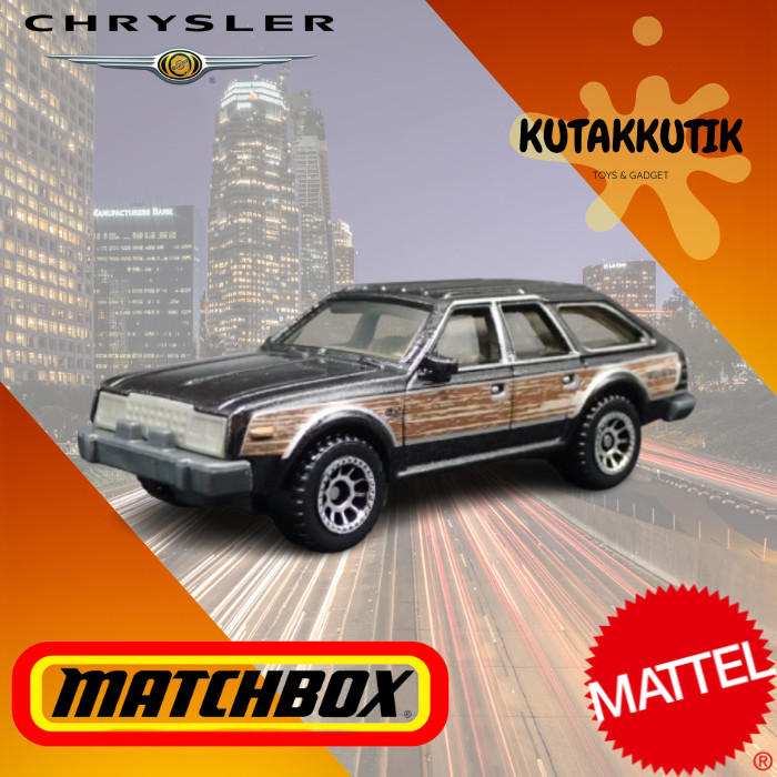 Matchbox Mobil Wagon 1980 AMC Eagle Hitam Strip Kayu Chrysler Edition